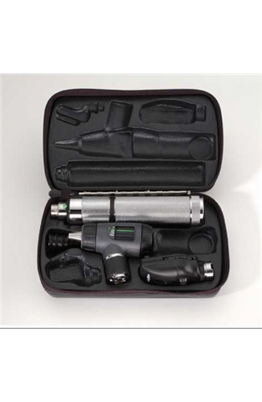 EQUIPO DE ORGANOS Y SENTIDOS  RECARGABLE CON LUZ HALOGENA CON ESTUCHE RIGIDO MARCA: WELCH ALLYN