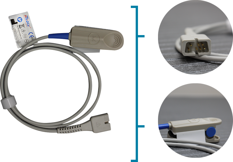 SENSOR SPO2 ADULTO NELLCOR COMPATIBLE CON H100B REF P9119, MARCA: MEDKE