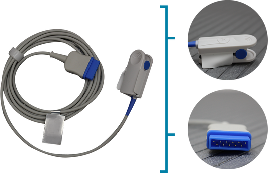 SENSOR SPO2 ADULTO GE MEDICAL 11 PINES REF: P9310K, MARCA: MEDKE