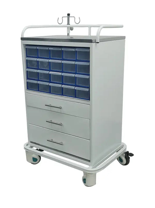 CARRO DE MEDICAMENTO 20 HABITACIONES REF CMH 02-06 20 HAB, MARCA: NACIONAL